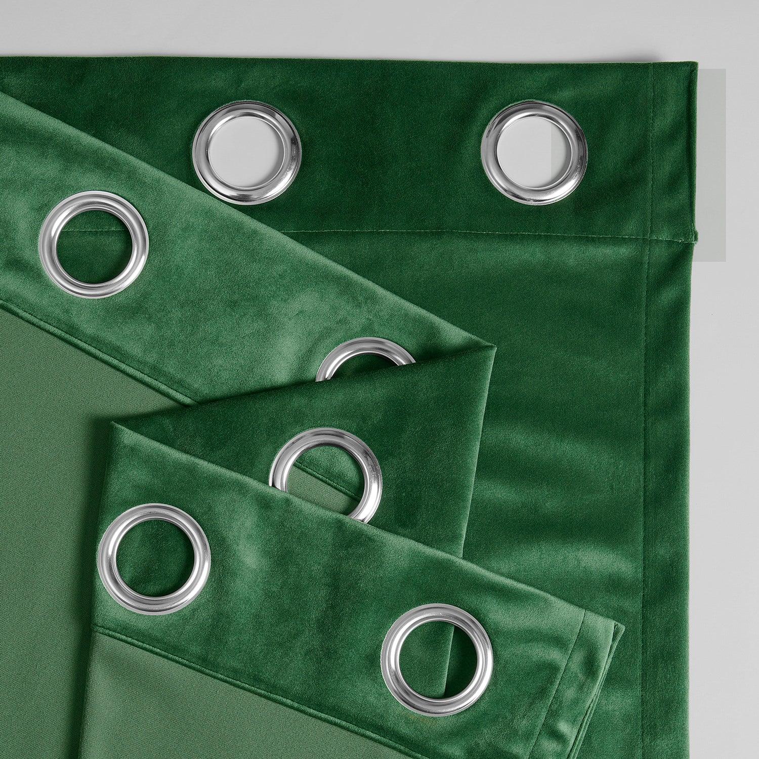 Green Grommet Simply Velvet Room Darkening Curtain Pair (2 Panels)