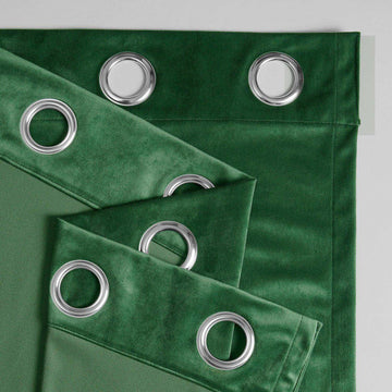 Green Grommet Simply Velvet Room Darkening Curtain Pair (2 Panels)