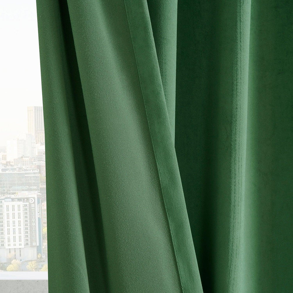 Green Grommet Simply Velvet Room Darkening Curtain Pair (2 Panels)