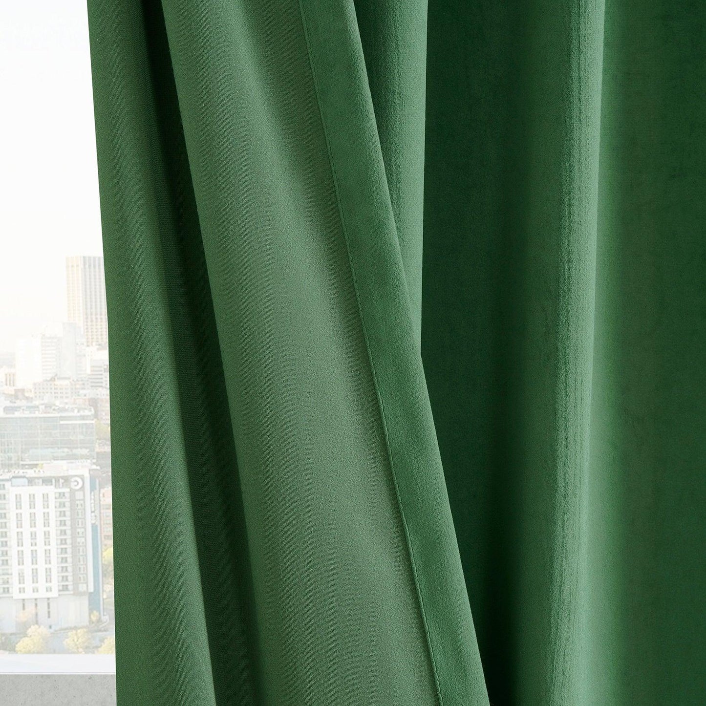 Green Grommet Simply Velvet Room Darkening Curtain Pair (2 Panels)