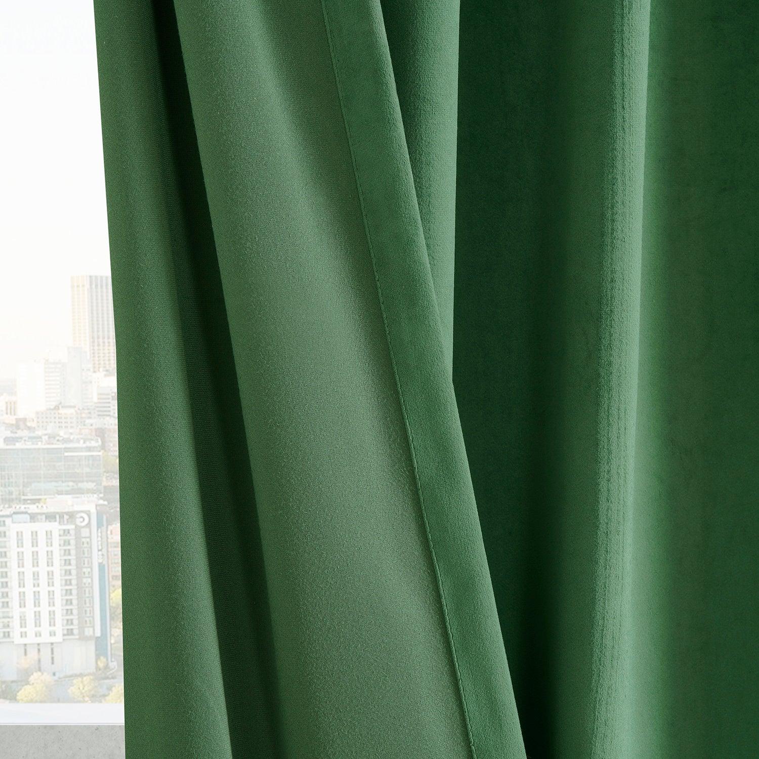 Green Grommet Simply Velvet Room Darkening Curtain Pair (2 Panels)