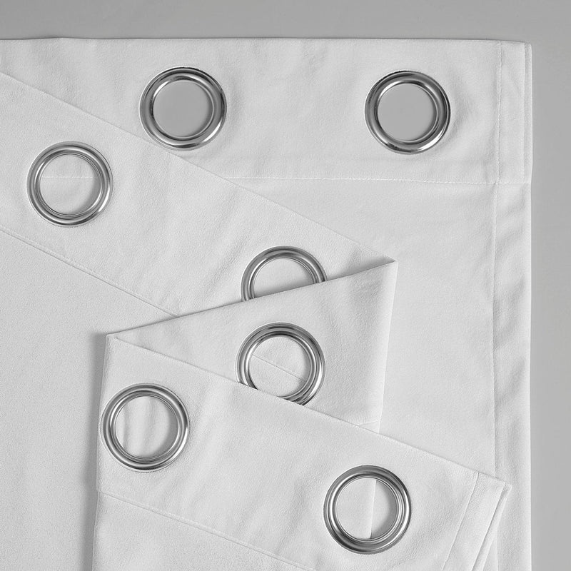 White Grommet Simply Velvet Room Darkening Curtain Pair (2 Panels)