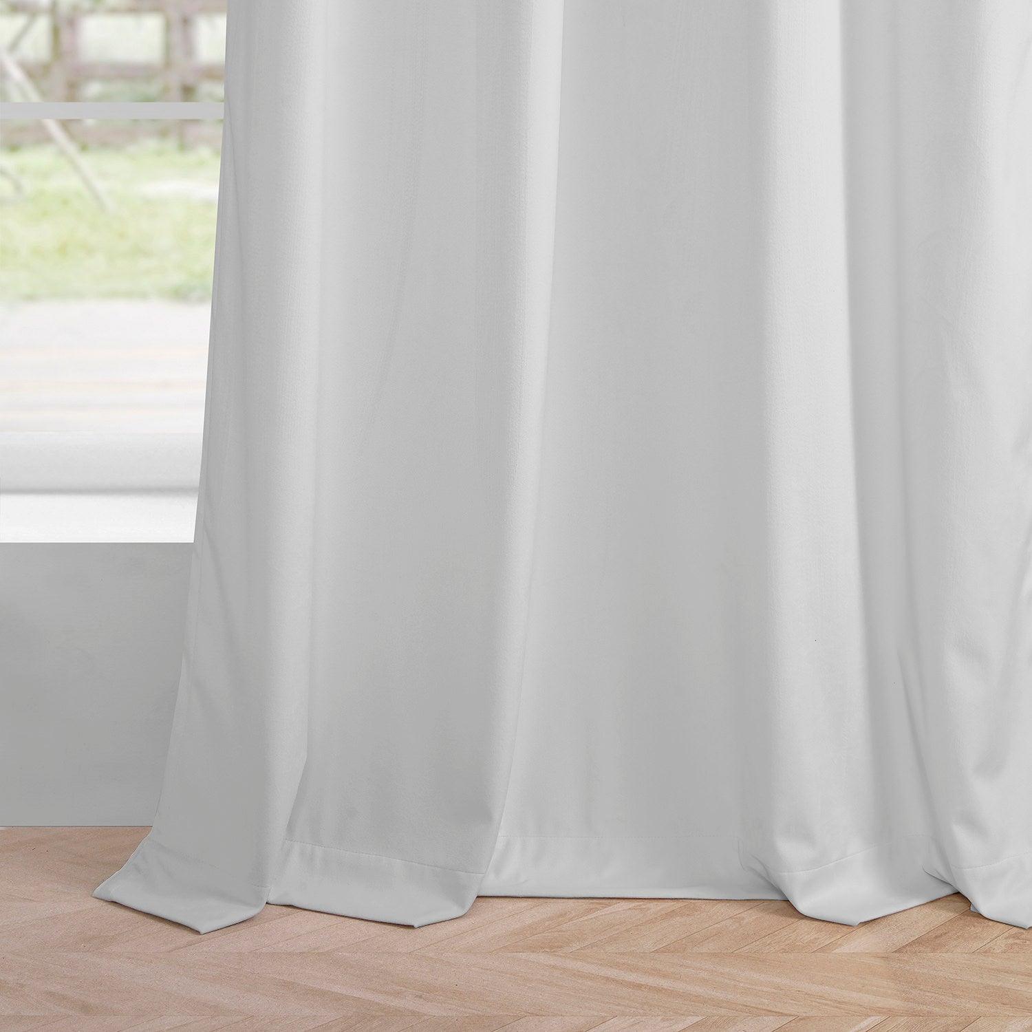 White Grommet Simply Velvet Room Darkening Curtain Pair (2 Panels)
