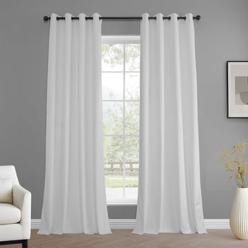 White Grommet Simply Velvet Room Darkening Curtain Pair (2 Panels)