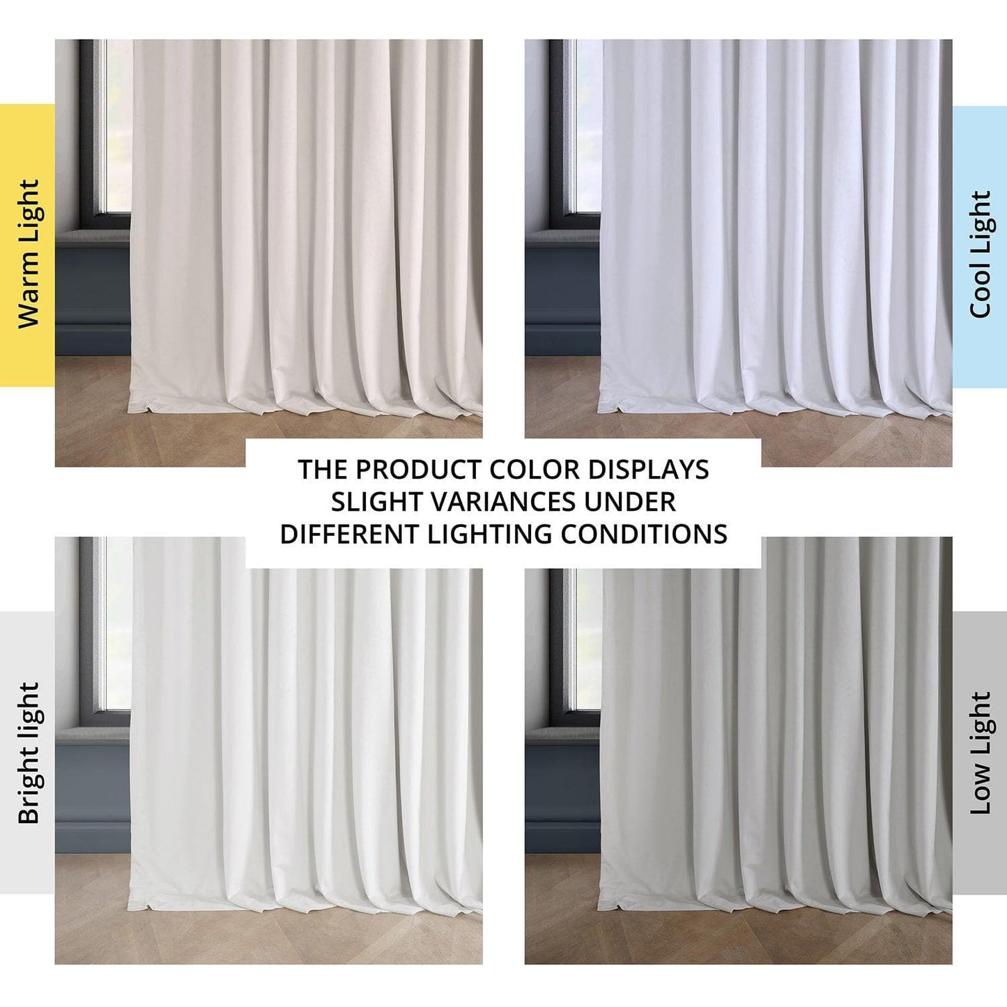 Pillow White Extra Wide Heritage Plush Velvet Curtain - HalfPriceDrapes.com