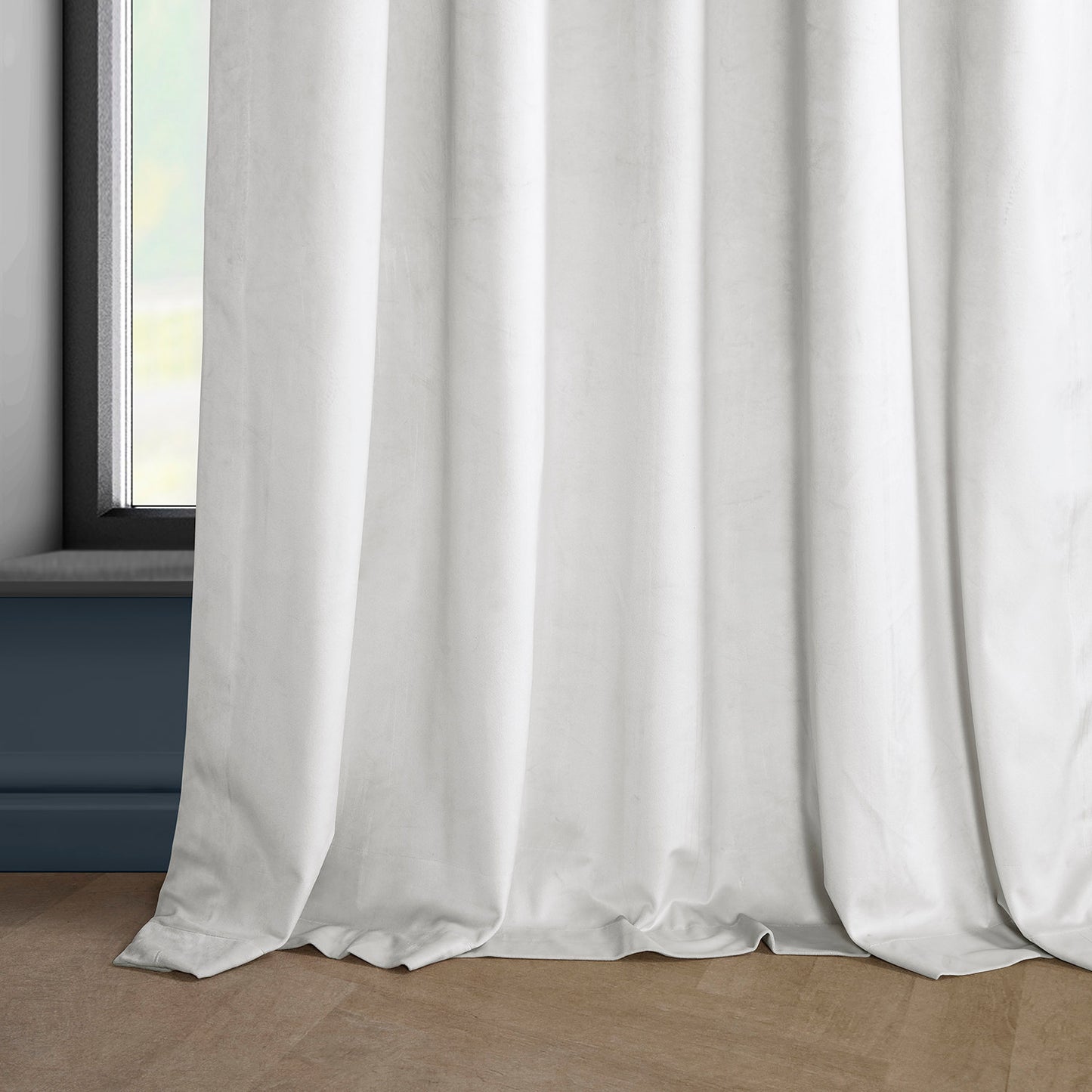 Pillow White Heritage Plush Velvet Custom Curtain