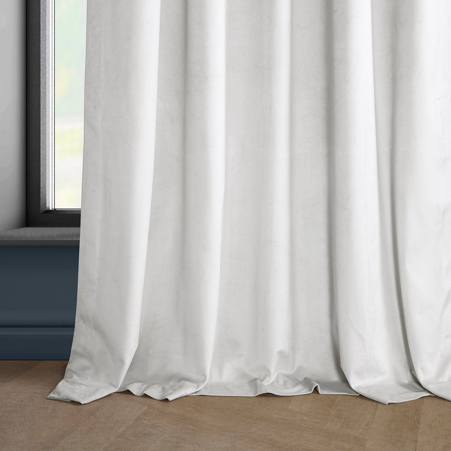 Pillow White Heritage Plush Velvet Custom Curtain