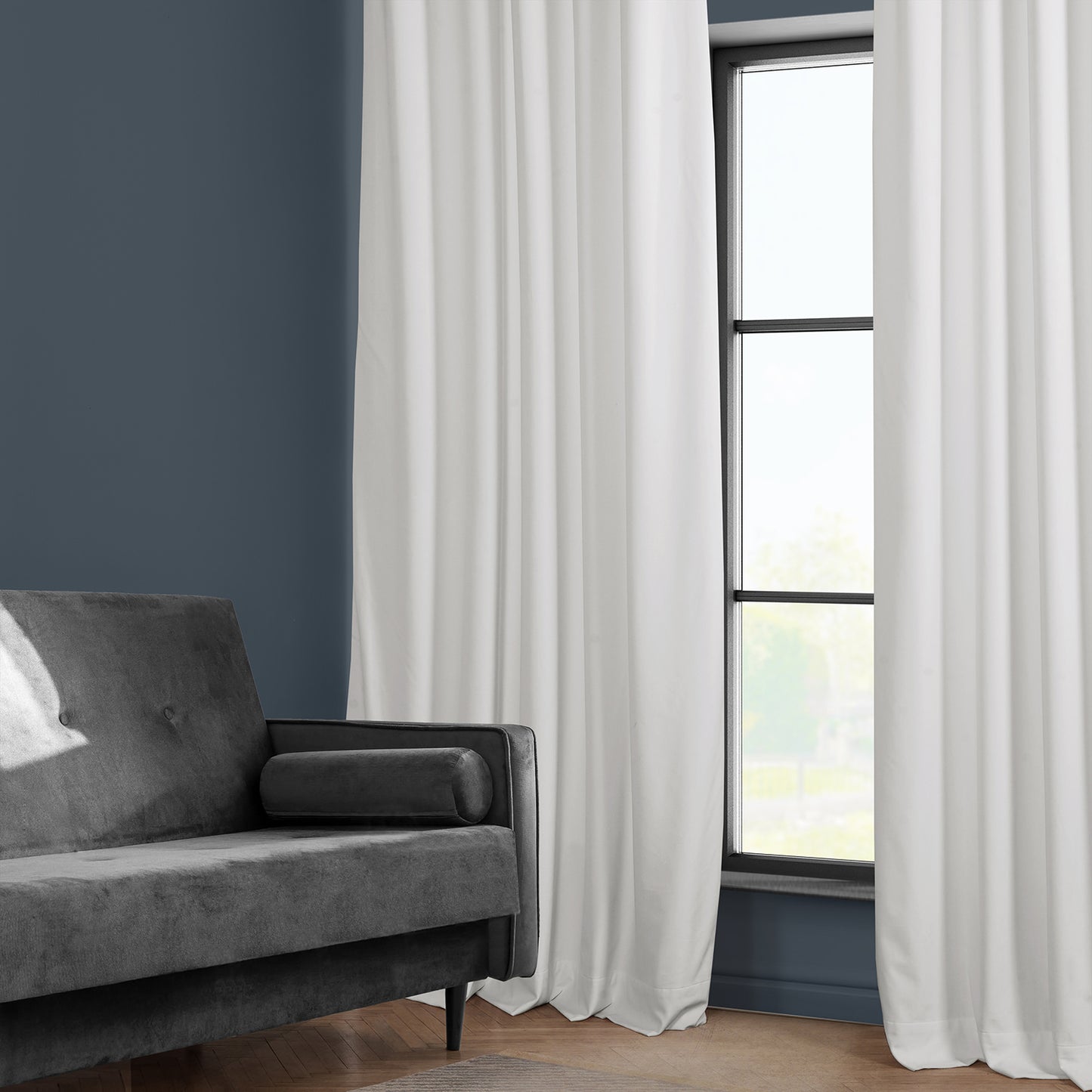 Pillow White Heritage Plush Velvet Custom Curtain