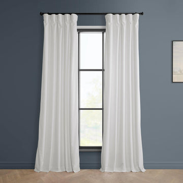 Pillow White Heritage Plush Velvet Room Darkening Curtain