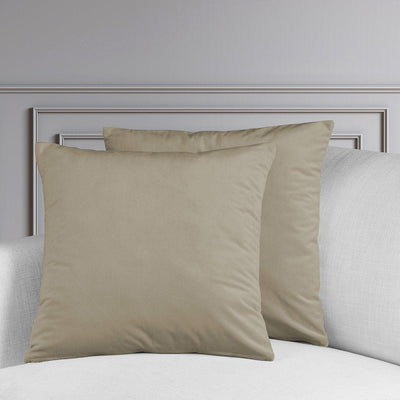 Light Beige Heritage Plush Velvet Cushion Covers - Pair