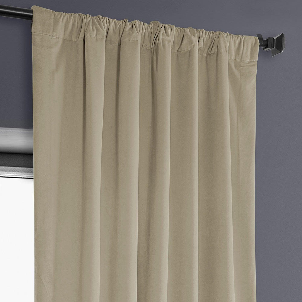 Light Beige Heritage Plush Velvet Curtain - HalfPriceDrapes.com