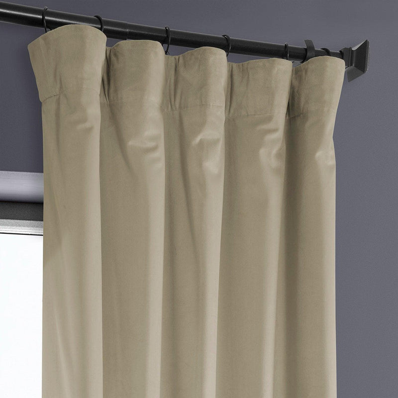 Light Beige Heritage Plush Velvet Curtain - HalfPriceDrapes.com