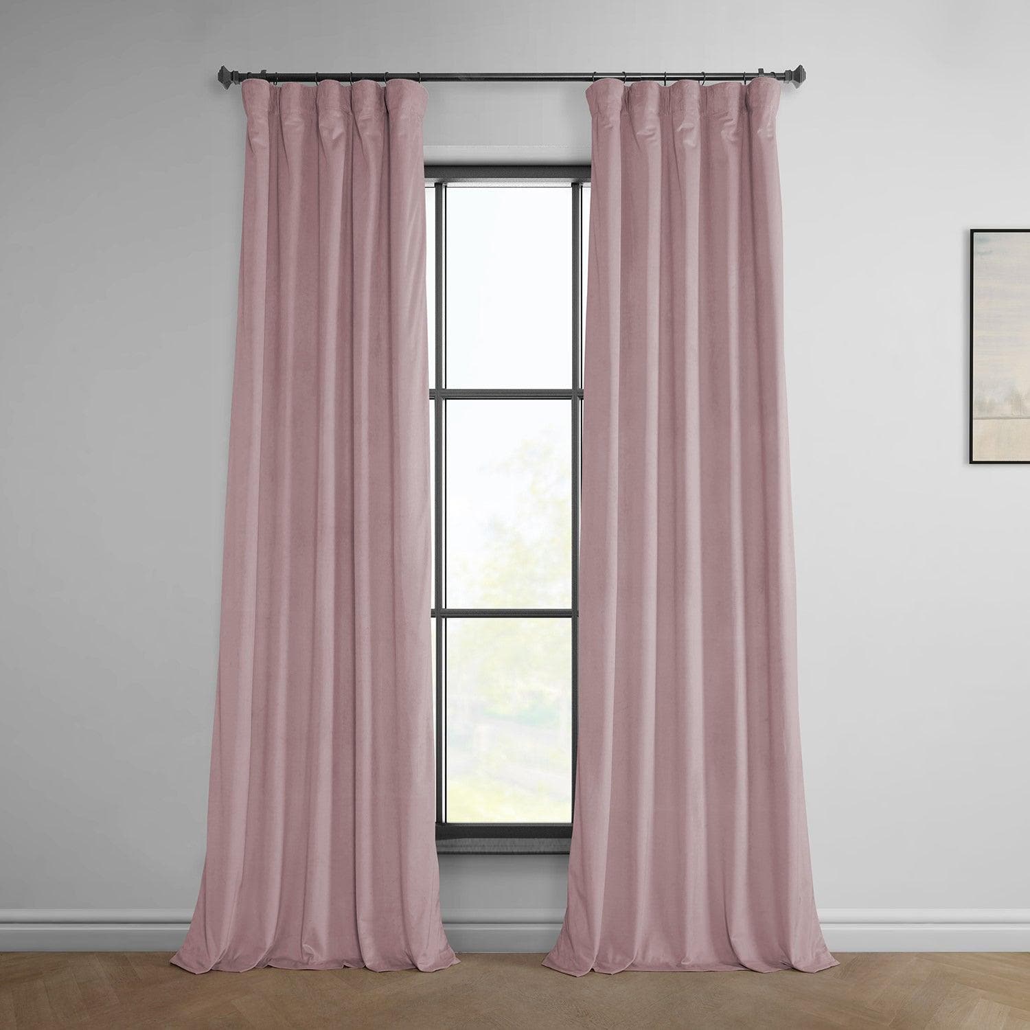 Ballet Pink Heritage Plush Velvet Curtain