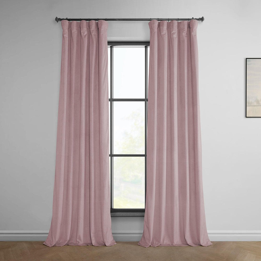 Ballet Pink Heritage Plush Velvet Curtain - HalfPriceDrapes.com