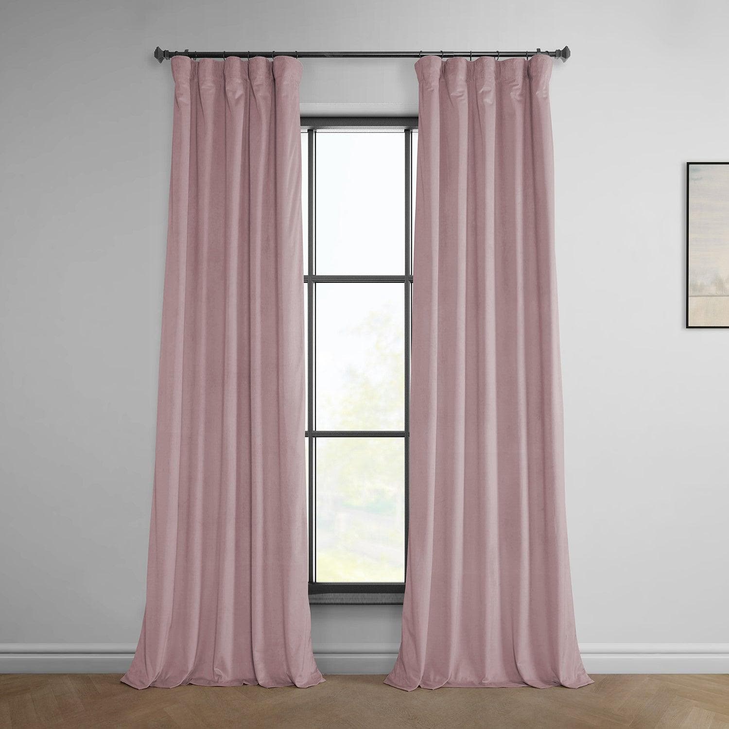 Ballet Pink Heritage Plush Velvet Curtain - HalfPriceDrapes.com