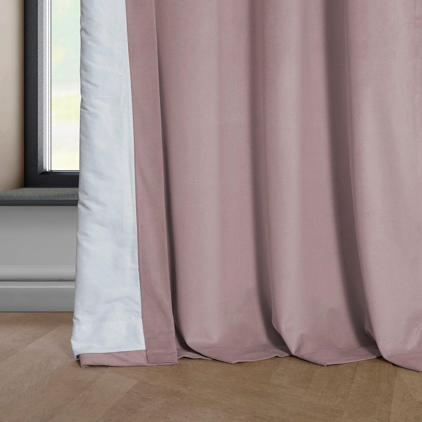 Ballet Pink Heritage Plush Velvet Curtain - HalfPriceDrapes.com