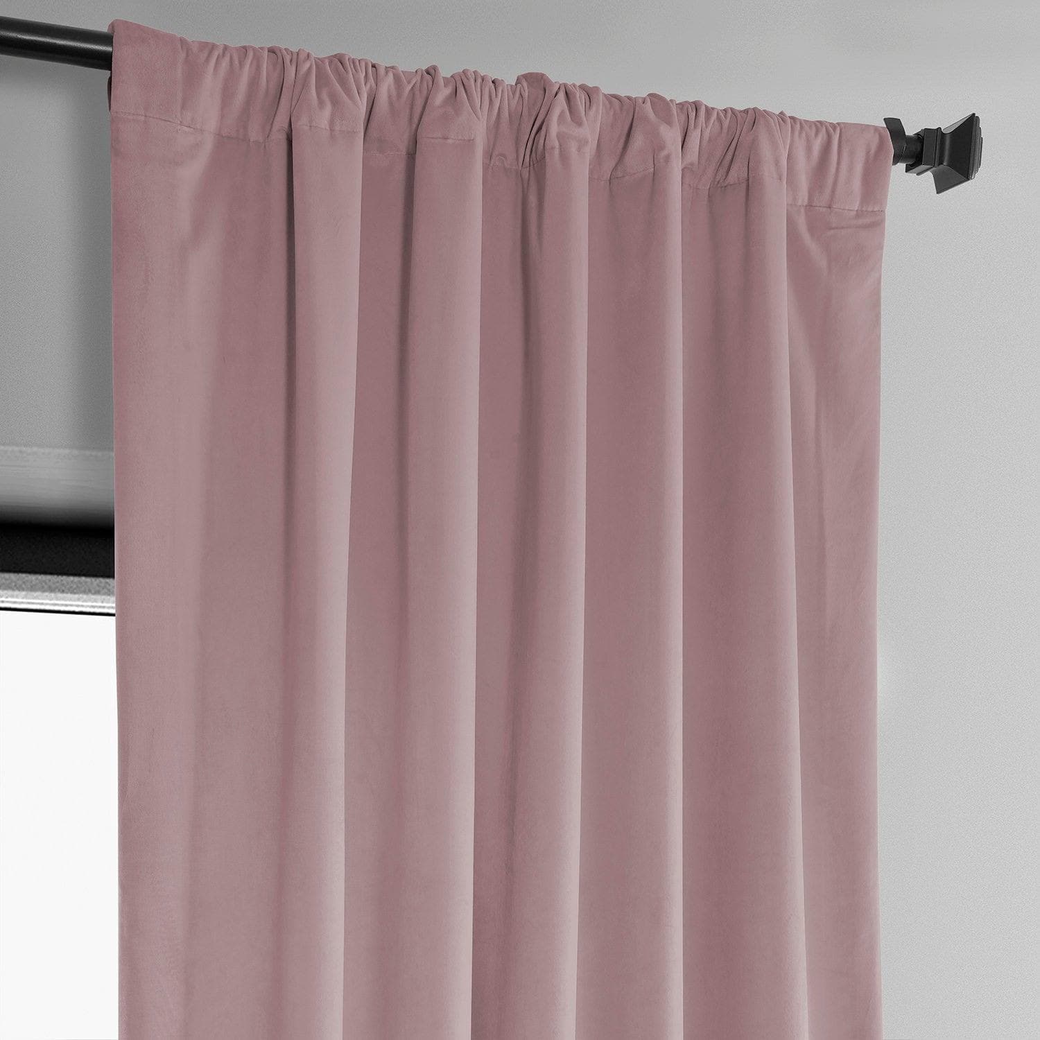 Ballet Pink Heritage Plush Velvet Room Darkening Curtain