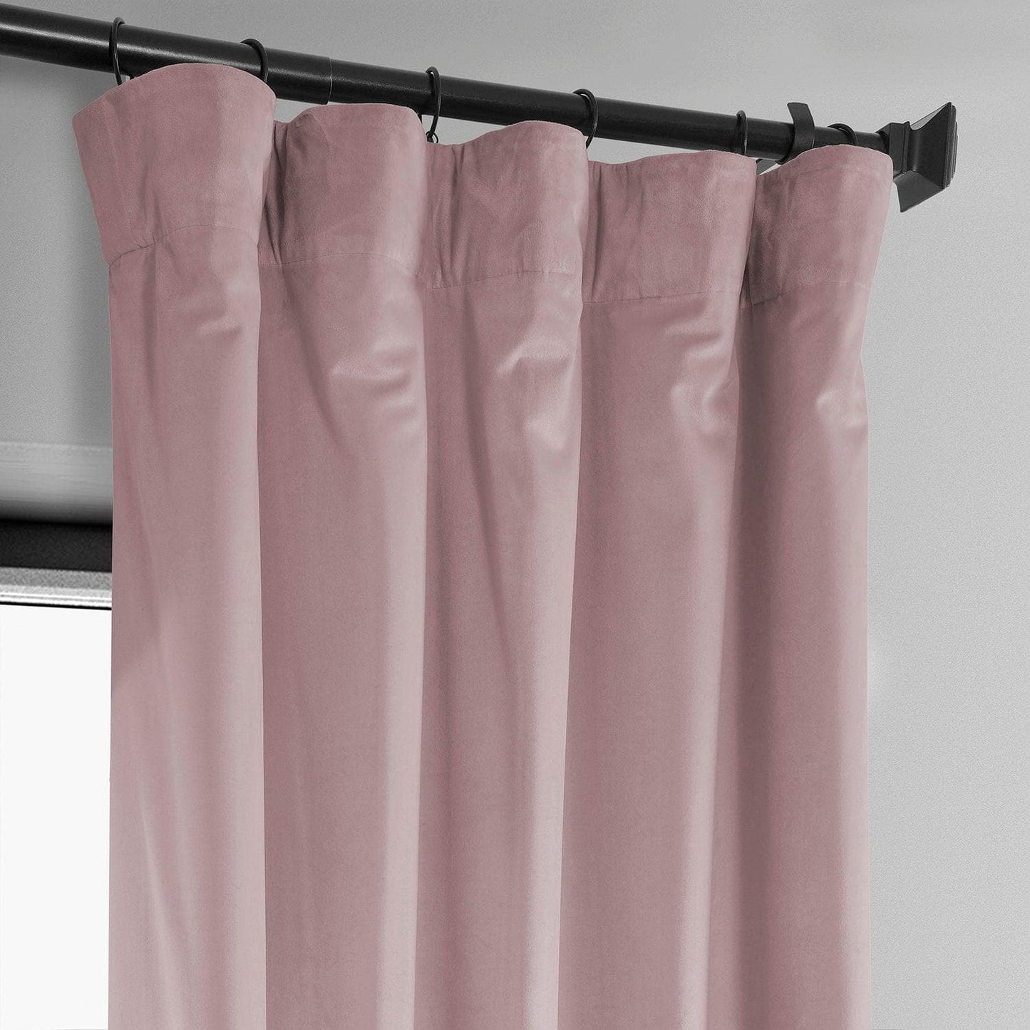 Ballet Pink Heritage Plush Velvet Curtain - HalfPriceDrapes.com
