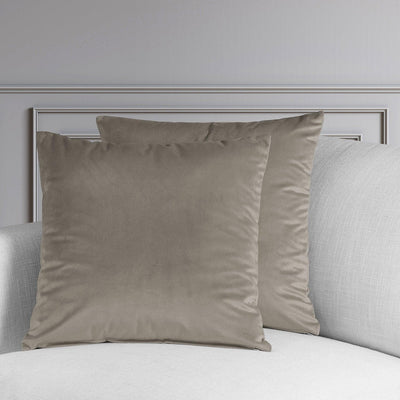 Gallery Taupe Heritage Plush Velvet Cushion Covers - Pair