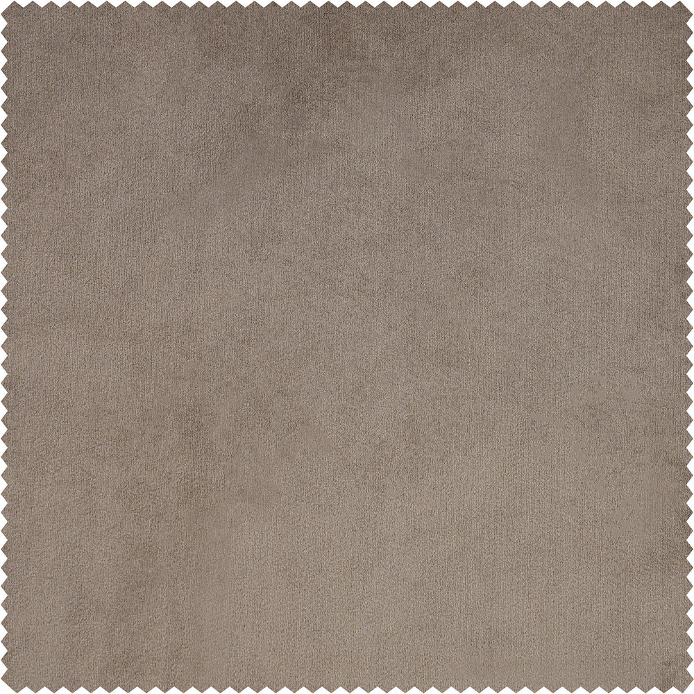 Gallery Taupe Heritage Plush Velvet Custom Curtain