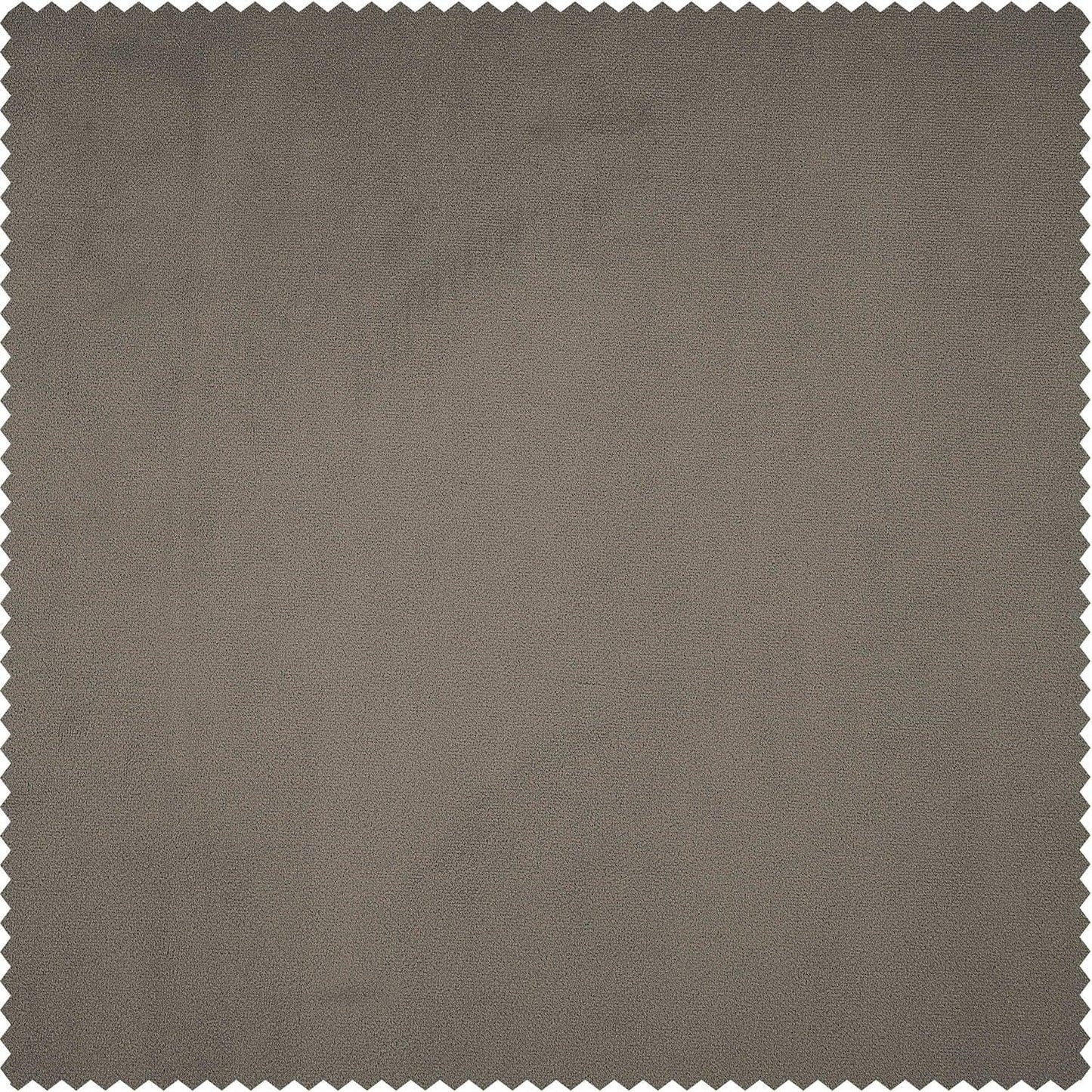 Gallery Taupe Heritage Plush Velvet Custom Curtain - HalfPriceDrapes.com