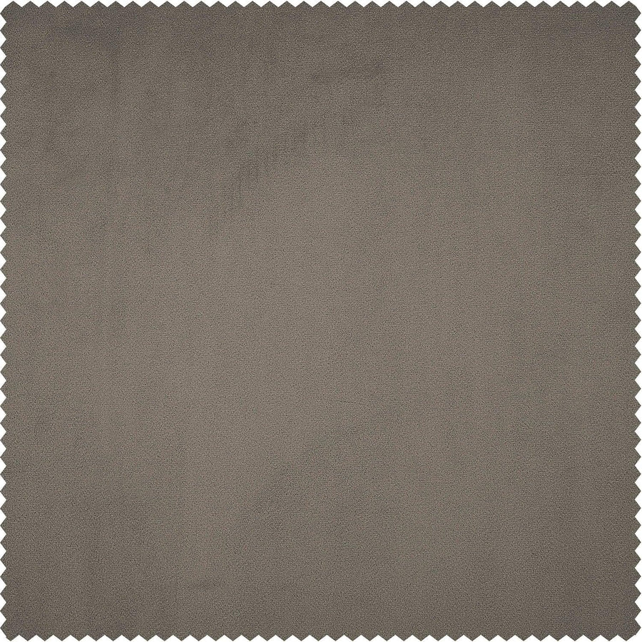 Gallery Taupe Heritage Plush Velvet Custom Curtain - HalfPriceDrapes.com
