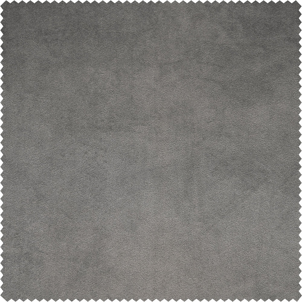 Destiny Grey Heritage Plush Velvet Custom Curtain