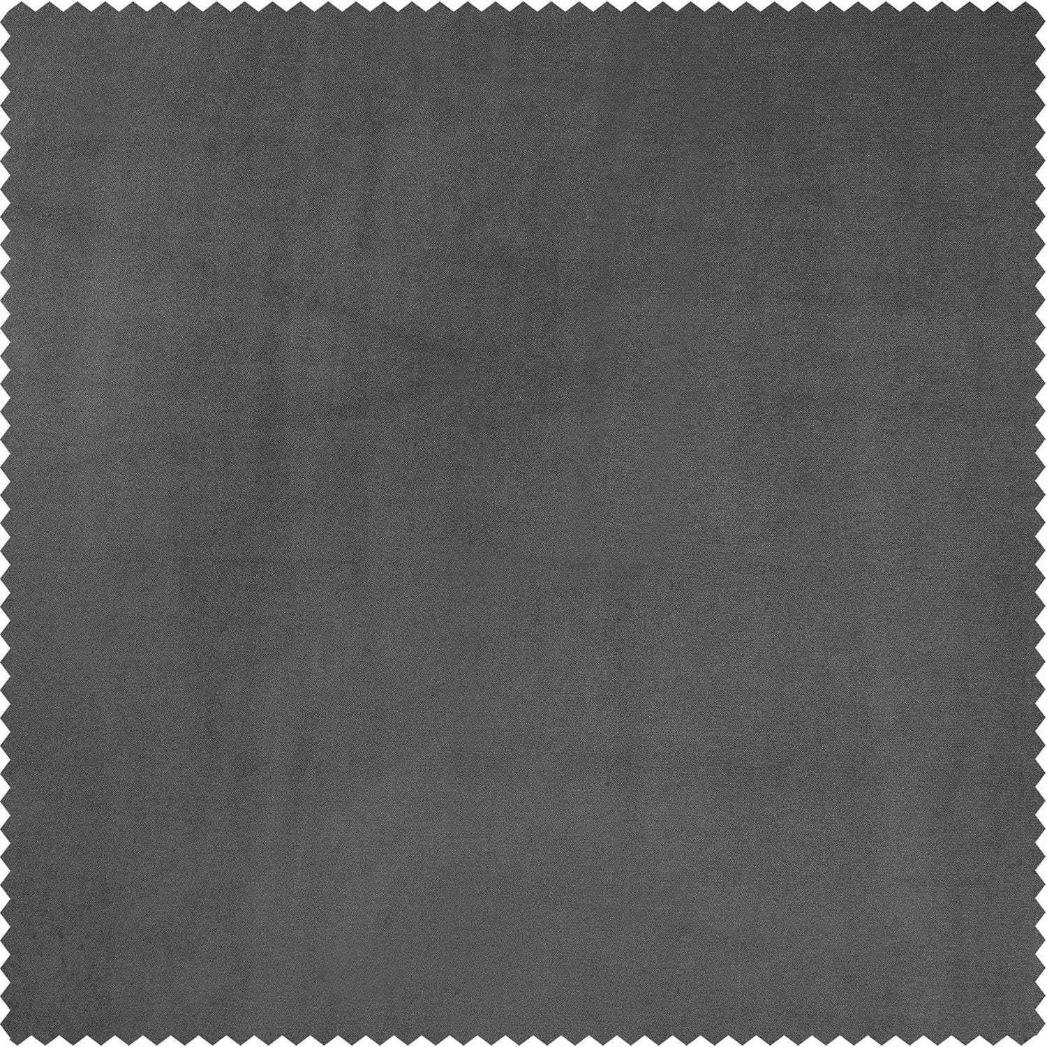 Destiny Grey Heritage Plush Velvet Room Darkening Curtain