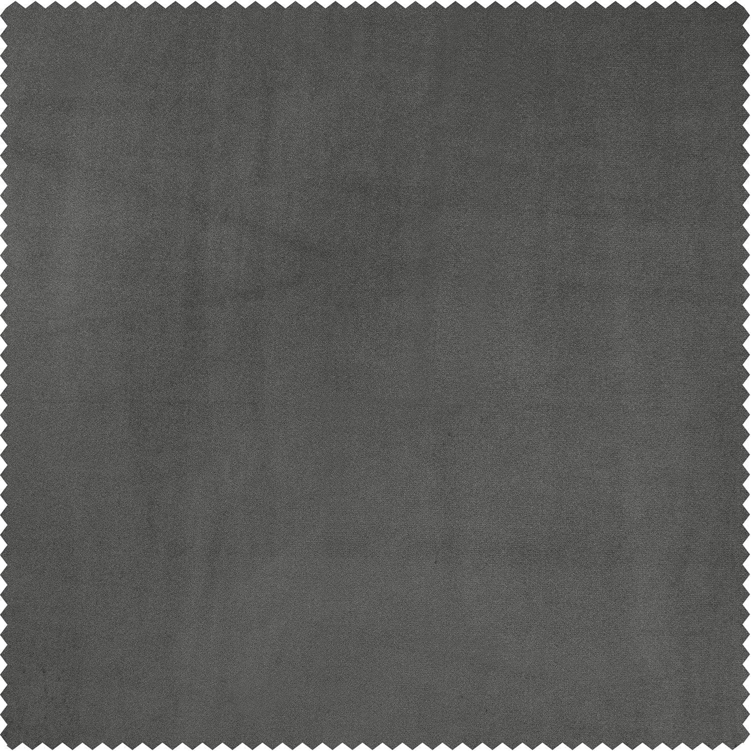 Destiny Grey Heritage Plush Velvet Custom Curtain - HalfPriceDrapes.com