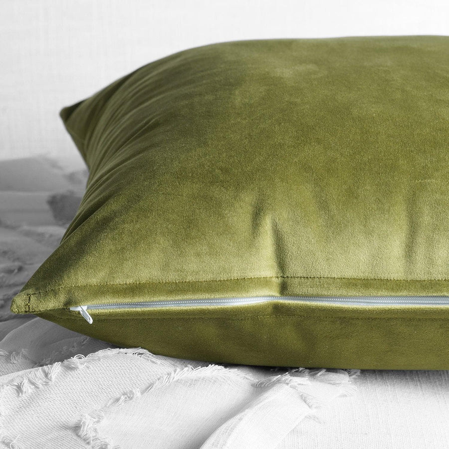 Retro Green Heritage Plush Velvet Cushion Covers - Pair - HalfPriceDrapes.com