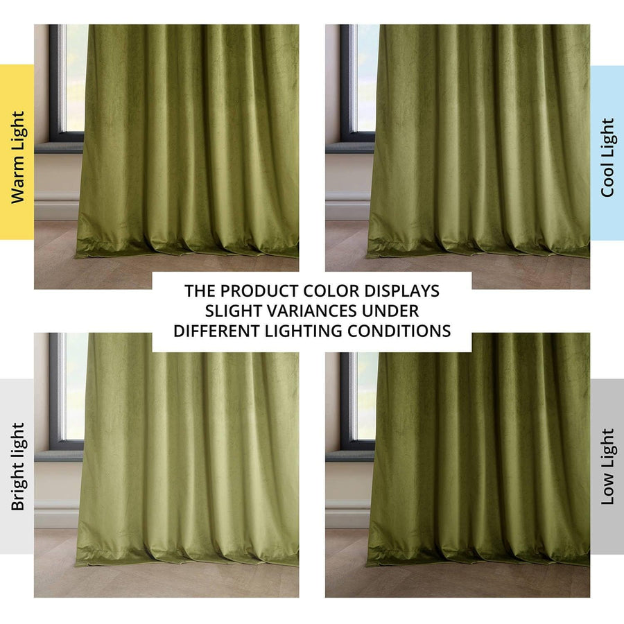 Retro Green Heritage Plush Velvet Curtain - HalfPriceDrapes.com
