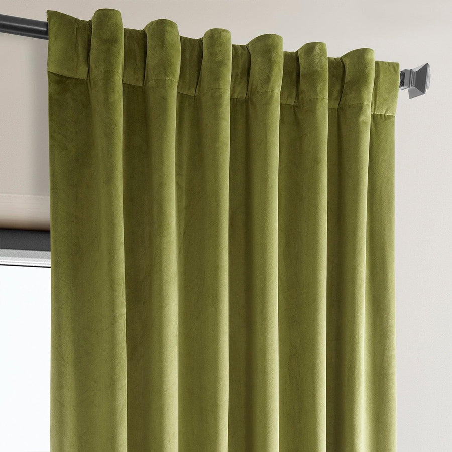 Retro Green Heritage Plush Velvet Curtain - HalfPriceDrapes.com