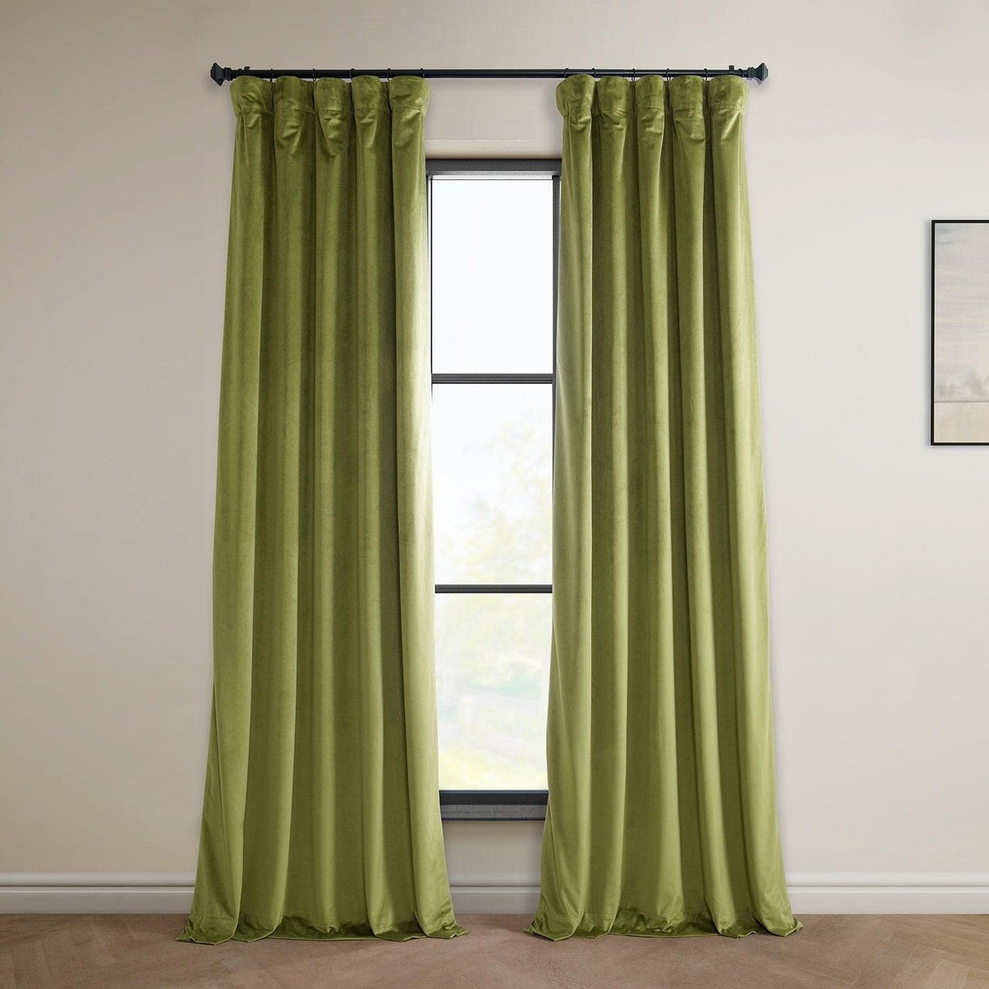 Retro Green Heritage Plush Velvet Curtain - HalfPriceDrapes.com