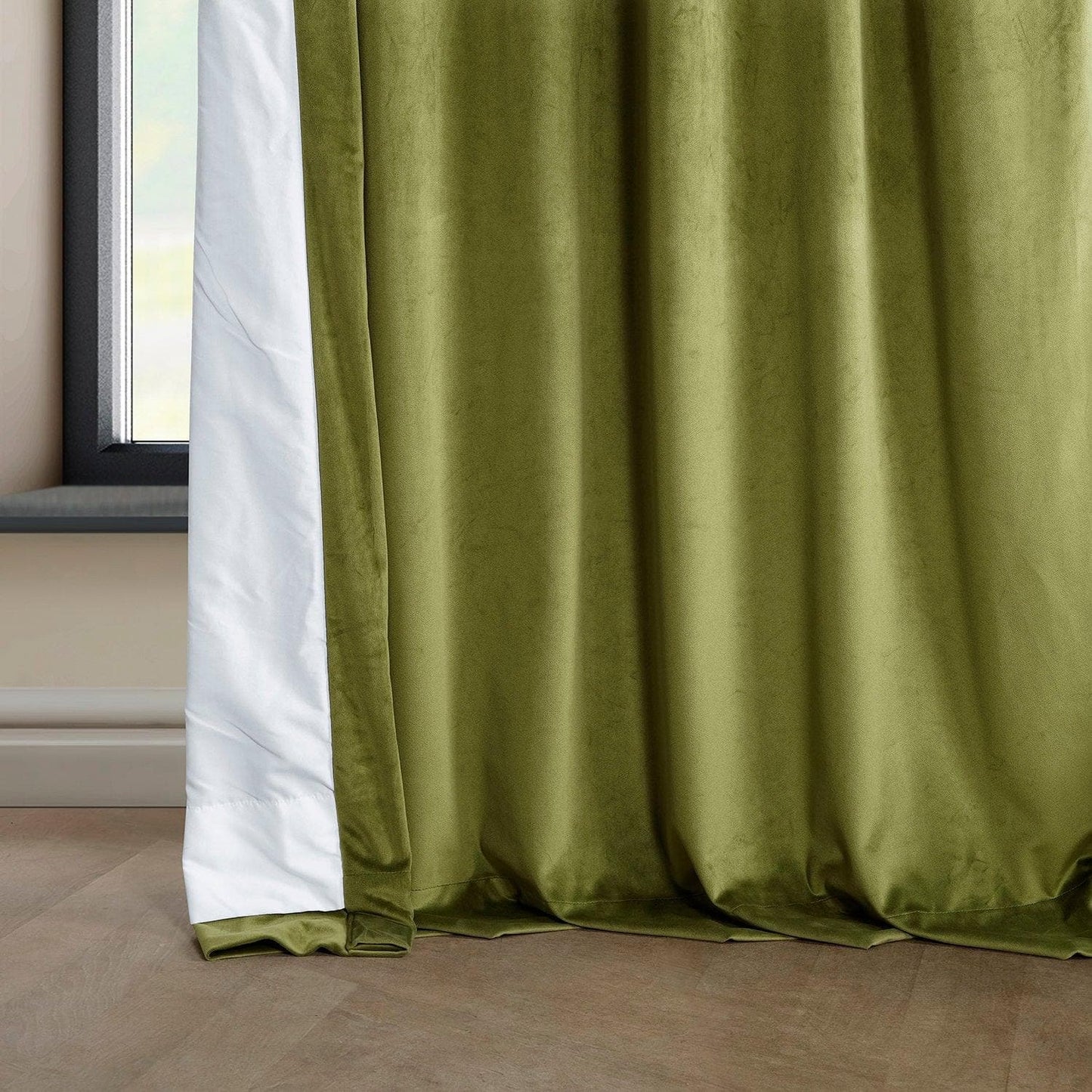 Retro Green Heritage Plush Velvet Curtain - HalfPriceDrapes.com