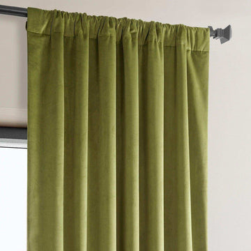 Retro Green Heritage Plush Velvet Curtain - HalfPriceDrapes.com