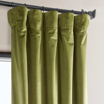 Retro Green Heritage Plush Velvet Curtain - HalfPriceDrapes.com