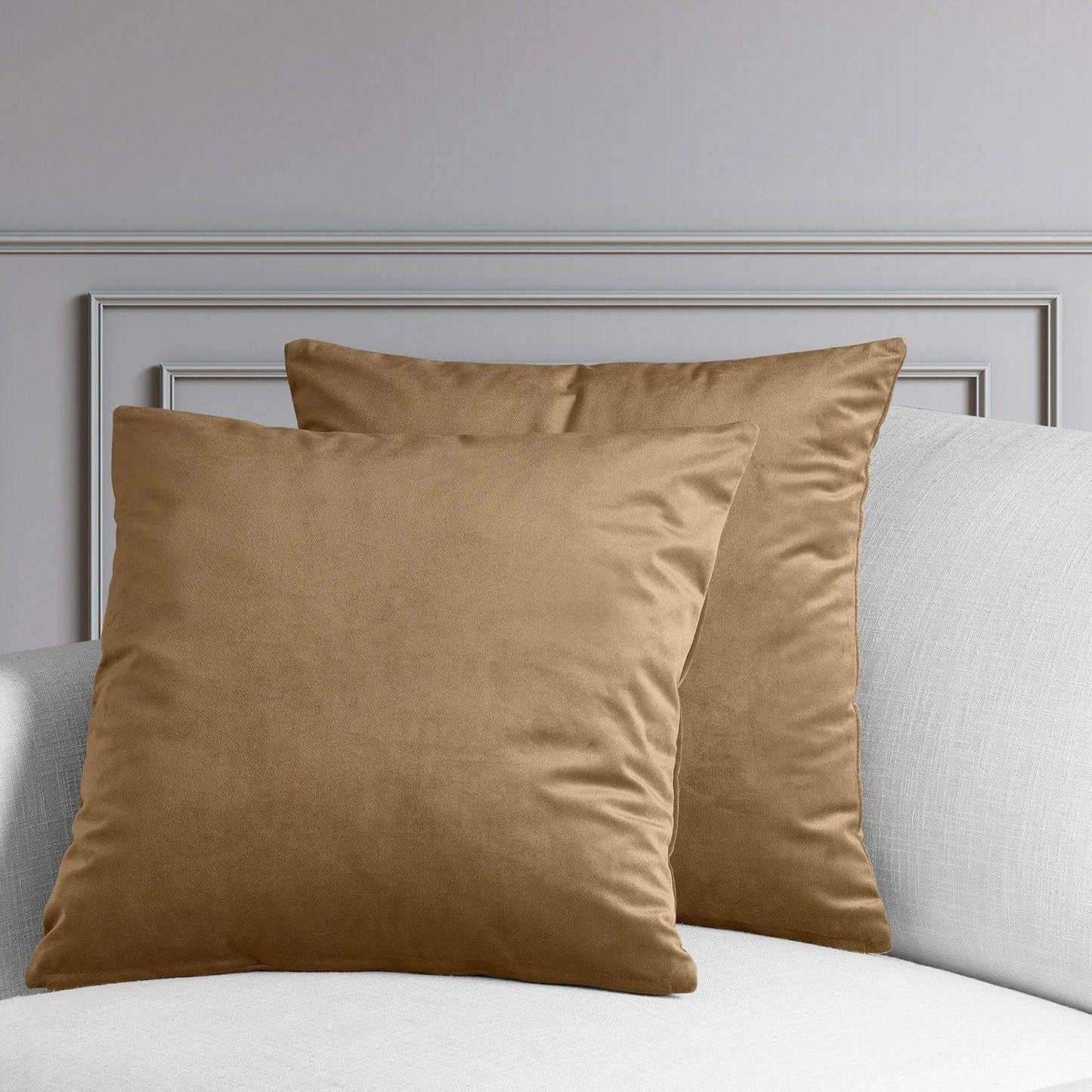 Spiced Rum Heritage Plush Velvet Cushion Covers - Pair - HalfPriceDrapes.com