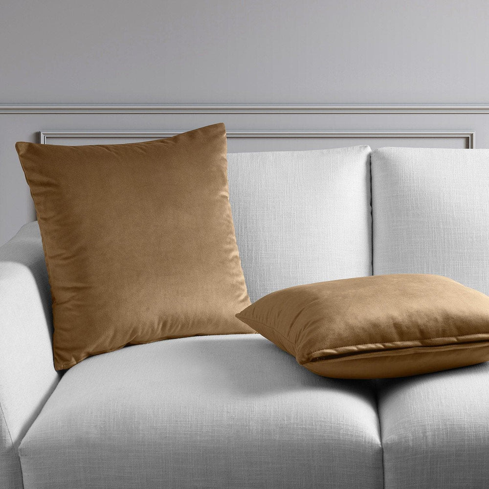 Spiced Rum Heritage Plush Velvet Cushion Covers - Pair - HalfPriceDrapes.com
