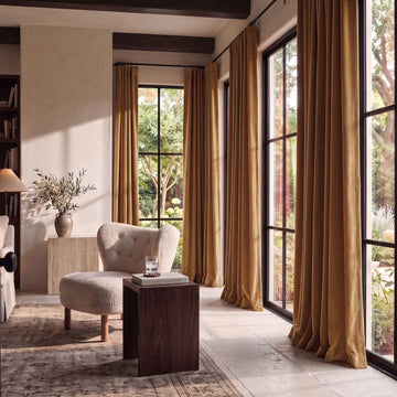 Spiced Rum Heritage Plush Velvet Room Darkening Curtain