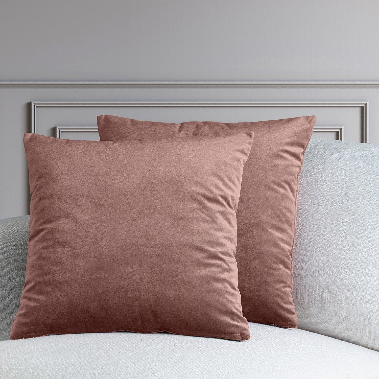 Wild Rose Heritage Plush Velvet Cushion Covers - Pair - HalfPriceDrapes.com