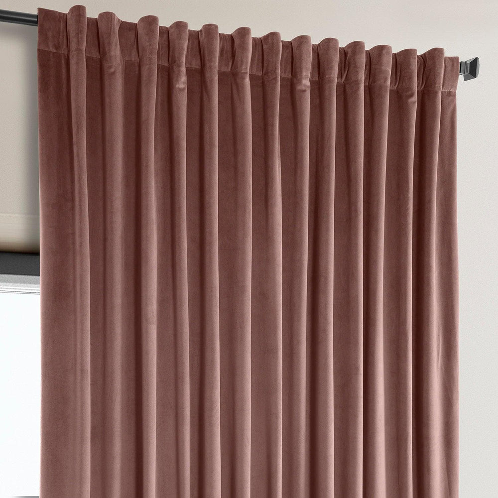 Wild Rose Extra Wide Heritage Plush Velvet Curtain - HalfPriceDrapes.com