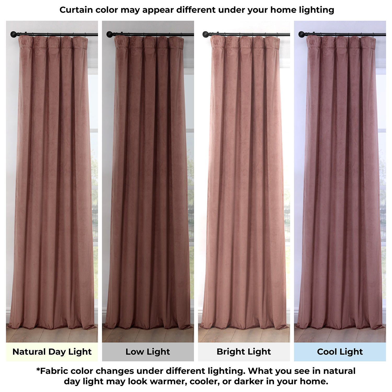 Wild Rose Extra Wide Heritage Plush Velvet Room Darkening Curtain