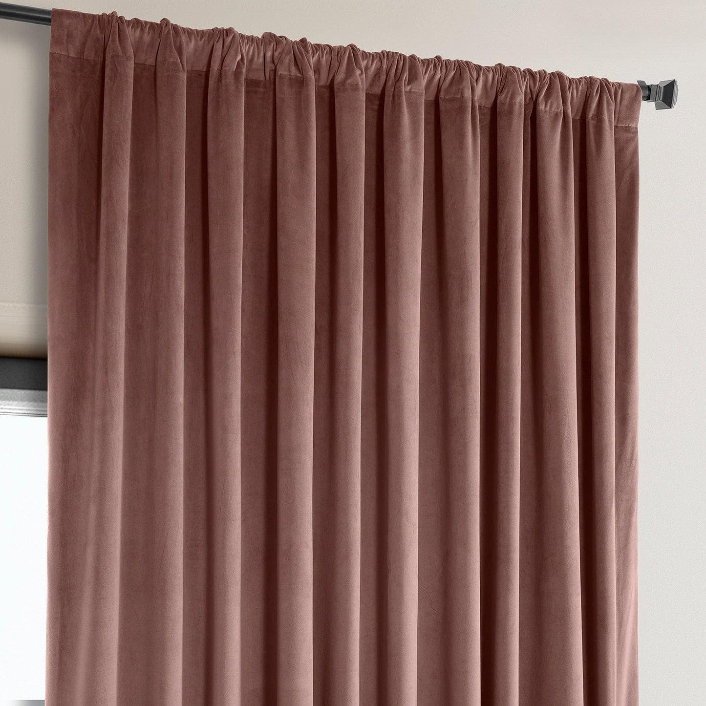 Wild Rose Extra Wide Heritage Plush Velvet Curtain - HalfPriceDrapes.com