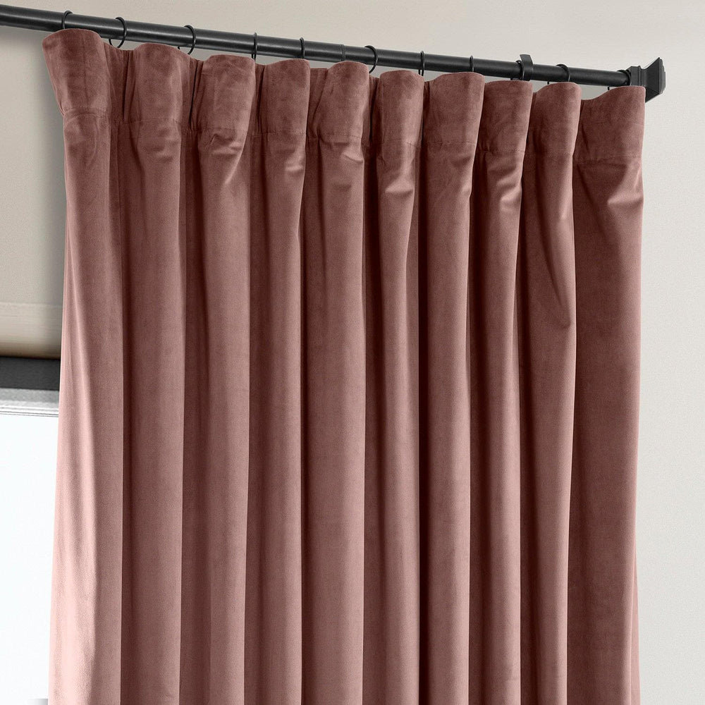 Wild Rose Extra Wide Heritage Plush Velvet Curtain - HalfPriceDrapes.com