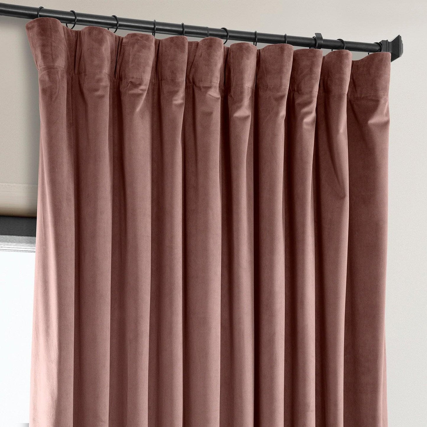 Wild Rose Extra Wide Heritage Plush Velvet Curtain - HalfPriceDrapes.com