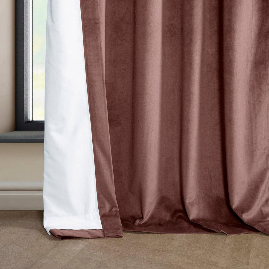 Wild Rose French Pleat Heritage Plush Velvet Curtain - HalfPriceDrapes.com