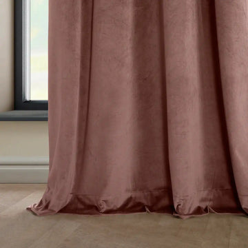 Wild Rose Heritage Plush Velvet Custom Curtain