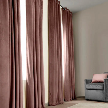 Wild Rose Heritage Plush Velvet Custom Curtain