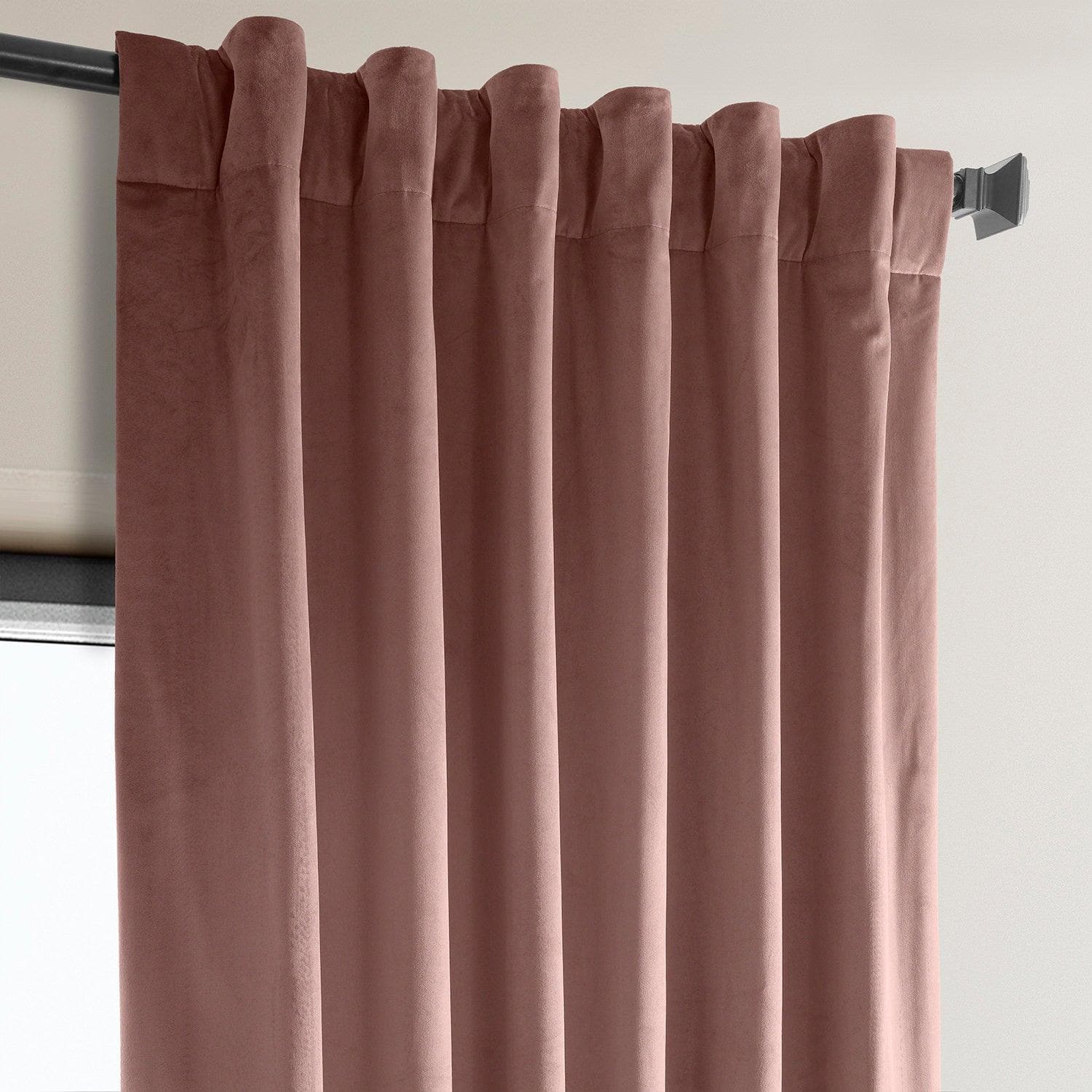 Wild Rose Heritage Plush Velvet Curtain - HalfPriceDrapes.com