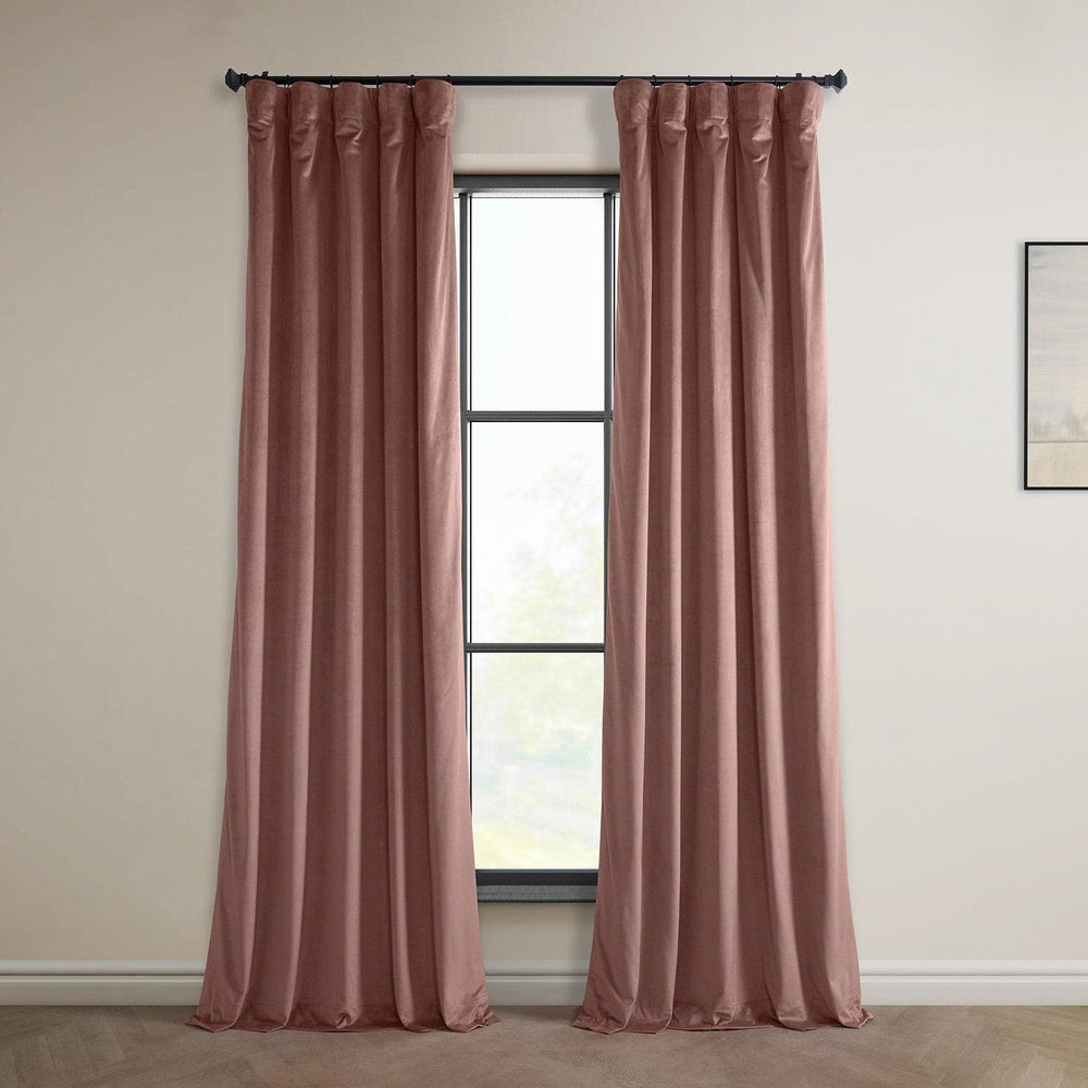 Wild Rose Heritage Plush Velvet Curtain - HalfPriceDrapes.com